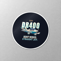 Thumbnail for Robin DR400 - Cartoon - Circle Sticker - Close-up