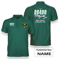 Thumbnail for Robin DR400 - Cartoon - Double-Side Polo - Green + Name