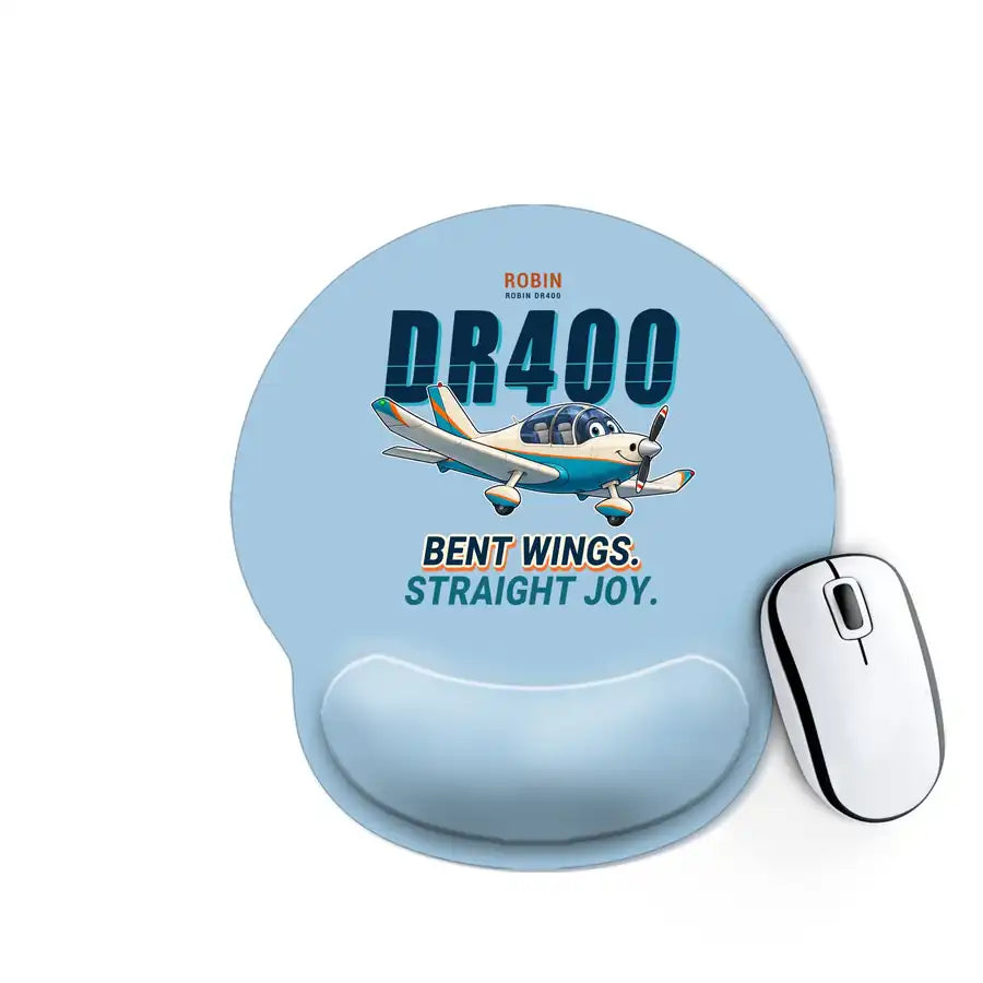 Robin DR400 - Cartoon - Ergonomic Mouse Pad - Light Blue