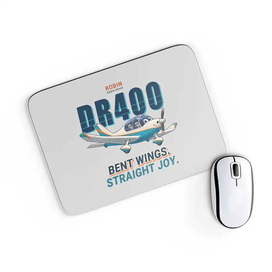 Robin DR400 - Cartoon - Mouse Pad - Light Gray