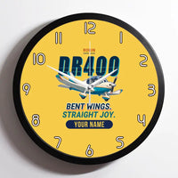 Thumbnail for Robin DR400 - Cartoon + Name - Framed - Yellow