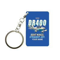 Thumbnail for Robin DR400 - Cartoon + Name - Key Chain - Blue