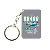 Thumbnail for Robin DR400 - Cartoon + Name - Key Chain - Gray