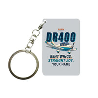 Thumbnail for Robin DR400 - Cartoon + Name - Key Chain - Light Gray