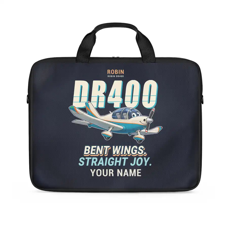 Robin DR400 - Cartoon + Name - Laptop Bag
