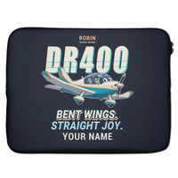 Thumbnail for Robin DR400 - Cartoon + Name - Laptop Sleeve