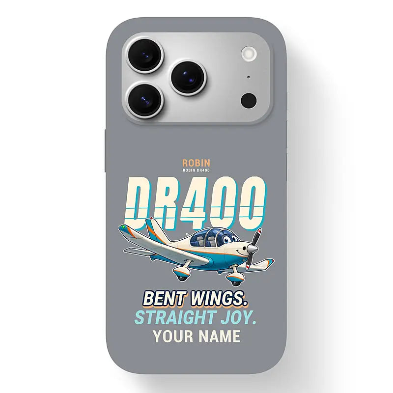 Robin DR400 - Cartoon + Name - MagSafe iPhone 17 Pro - Gray
