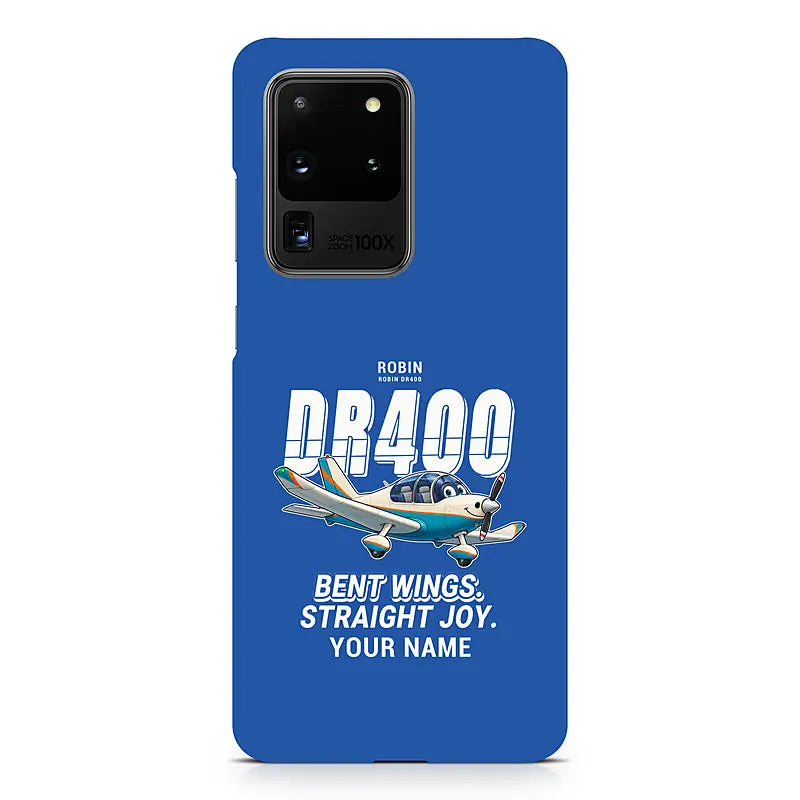 Robin DR400 - Cartoon + Name - Samsung Case - Blue