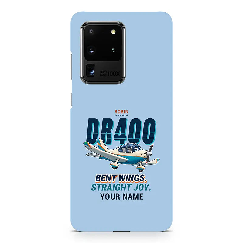 Robin DR400 - Cartoon + Name - Samsung Case - Light Blue