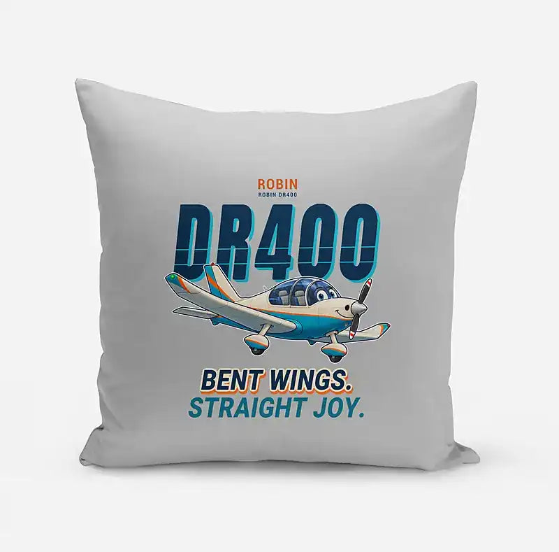 Robin DR400 - Cartoon - Pillow - Light Gray