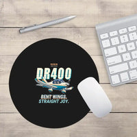 Thumbnail for Robin DR400 - Cartoon - Round Mouse Pad - Black