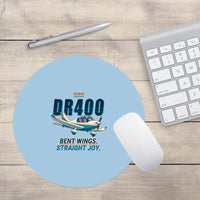 Thumbnail for Robin DR400 - Cartoon - Round Mouse Pad - Light Blue