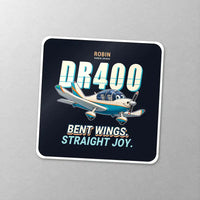 Thumbnail for Robin DR400 - Cartoon - Square Sticker - Close-up