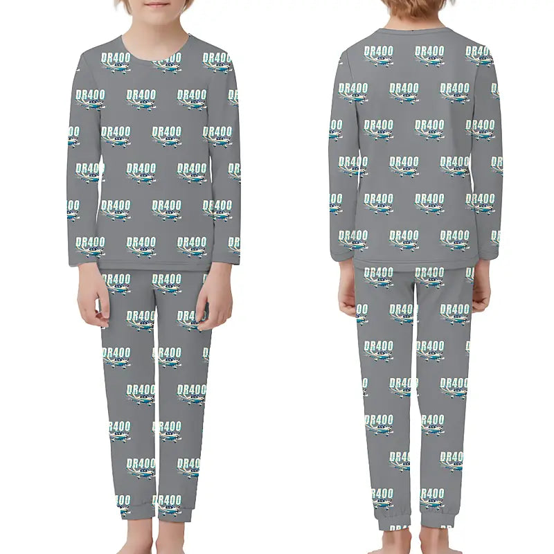 Robin DR400 - Children Pajamas - Cartoon Pattern - Gray