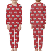 Thumbnail for Robin DR400 - Children Pajamas - Cartoon Pattern - Red