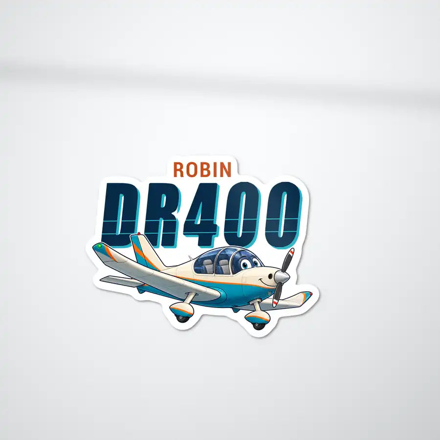 Robin DR400 - Cartoon Die-Cut - Die-Cut - White Car