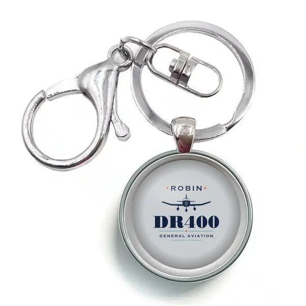 Robin DR400 - Heritage - Circle Key Chain - Light Gray