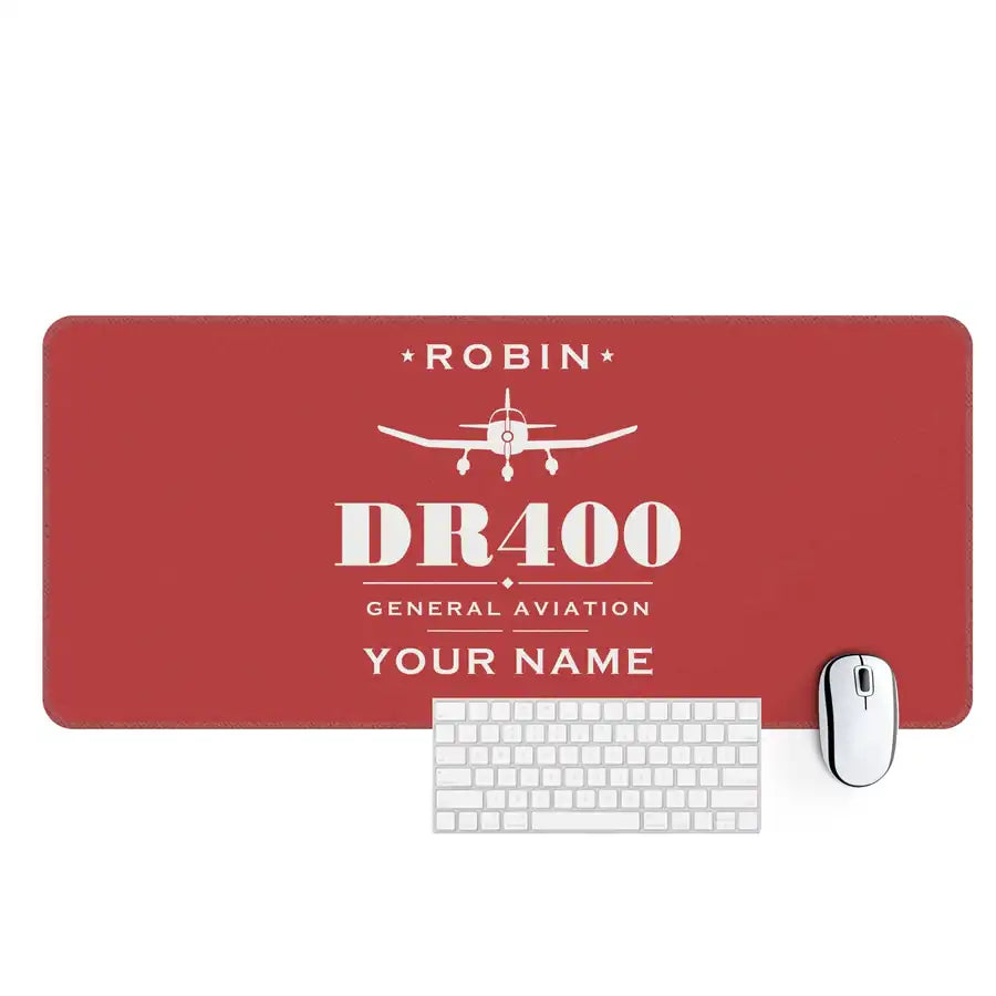 Robin DR400 - Heritage + Name - Desk Mat - Red