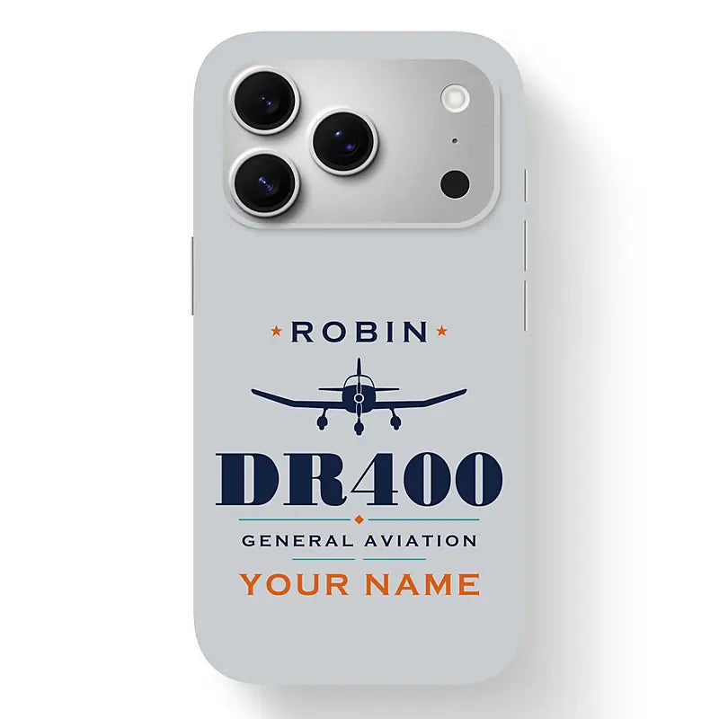 Robin DR400 - Heritage + Name - MagSafe iPhone 17 Pro - Light Gray