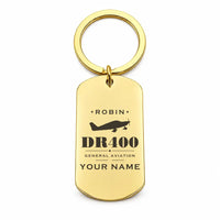 Thumbnail for Robin DR400 - Key Chain - Heritage + Name - Gold