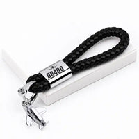 Thumbnail for Robin DR400 - Leather Key Chain - Braided Leather - Heritage - Black