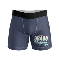 Thumbnail for Robin DR400 - Men Boxers - Cartoon + Name - Navy Blue