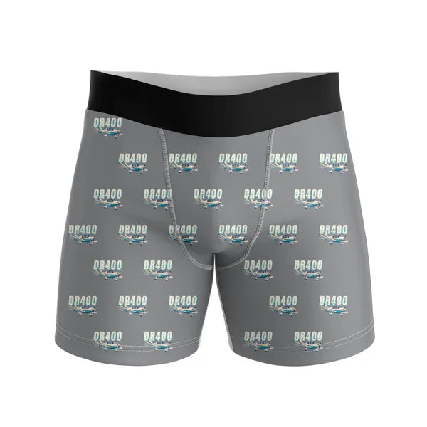 Robin DR400 - Men Boxers - Cartoon Pattern - Gray