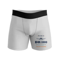 Thumbnail for Robin DR400 - Men Boxers - Heritage + Name - Light Gray