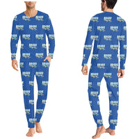 Thumbnail for Robin DR400 - Men Pajamas - Cartoon Pattern - Blue