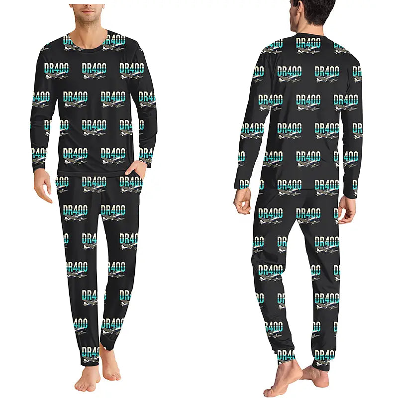 Robin DR400 - Men Pajamas - Original Pattern - Black