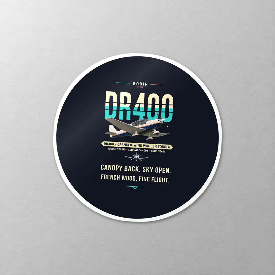 Robin DR400 - Original - Circle Sticker - Close-up