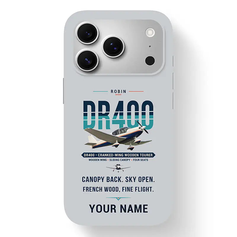 Robin DR400 - Original + Name - MagSafe iPhone 17 Pro - Light Gray