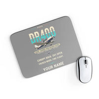 Thumbnail for Robin DR400 - Original + Name - Mouse Pad - Gray
