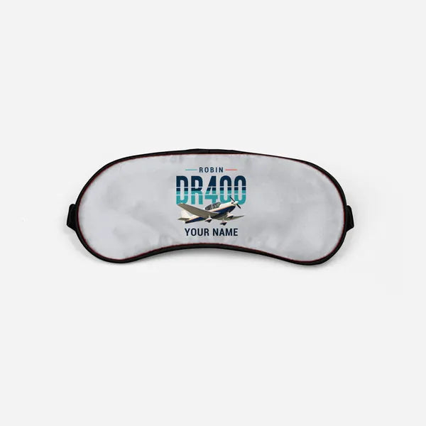 Robin DR400 - Original + Name - Sleep Mask - Light Gray