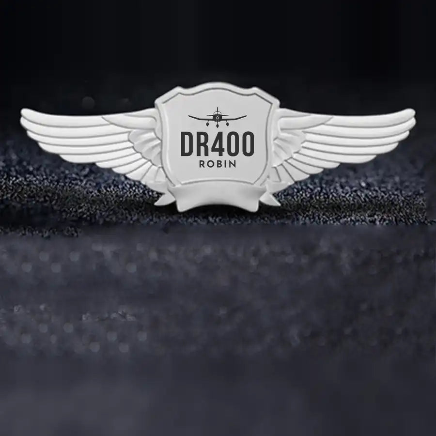 Robin DR400 Pilot Wing Badge - Silver