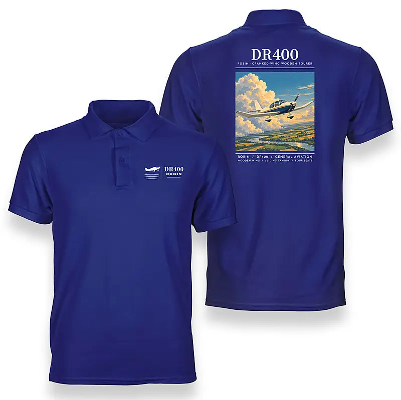 Robin DR400 - Poster - Double-Side Polo - Blue