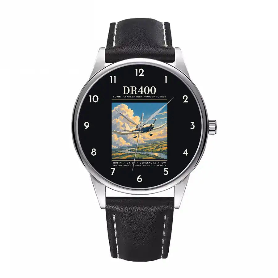 Robin DR400 - Poster - Leather Strap - Black Leather Strap