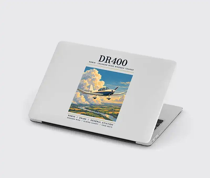 Robin DR400 - Poster - MacBook Case - Light Gray