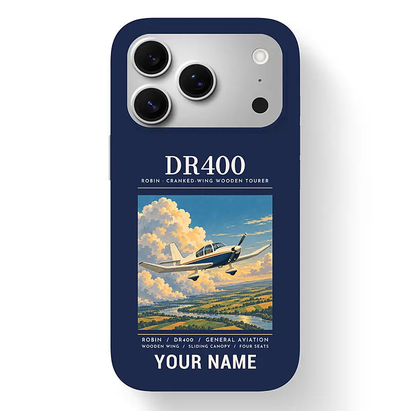 Robin DR400 - Poster + Name - MagSafe iPhone 17 Pro - Navy Blue