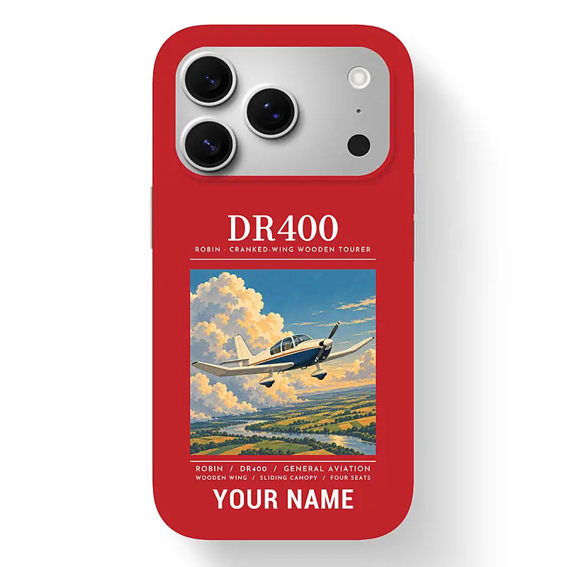Robin DR400 - Poster + Name - MagSafe iPhone 17 Pro - Red