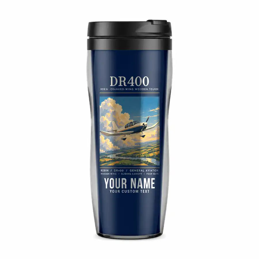 Robin DR400 - Poster + Name - Plastic (No Holder) - Dark Blue