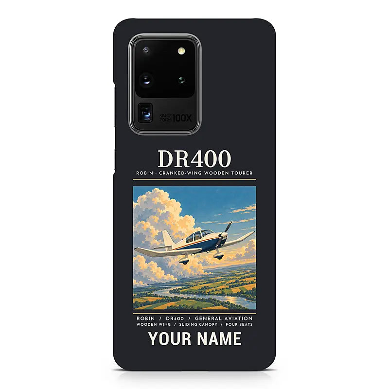 Robin DR400 - Poster + Name - Samsung Case - Black