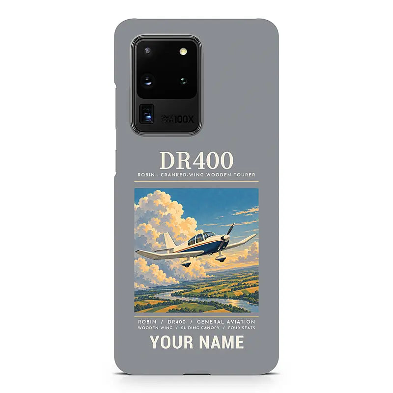 Robin DR400 - Poster + Name - Samsung Case - Gray