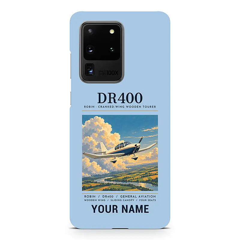 Robin DR400 - Poster + Name - Samsung Case - Light Blue