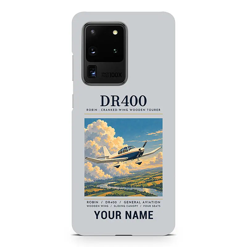 Robin DR400 - Poster + Name - Samsung Case - Light Gray