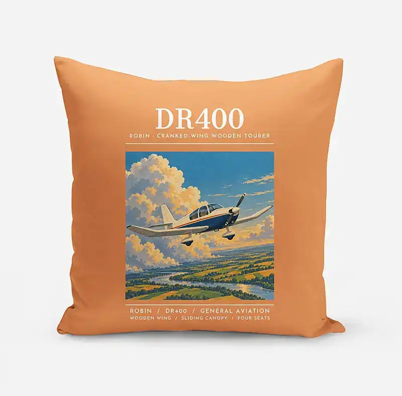 Robin DR400 - Poster - Pillow - Orange