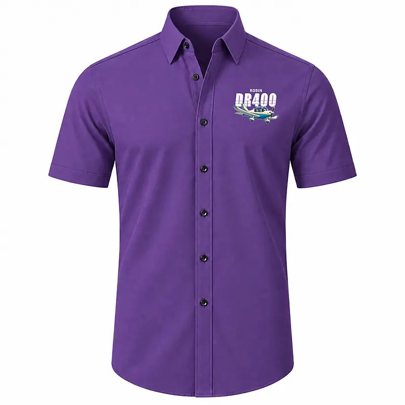 Robin DR400 - Short Sleeve Shirt - Cartoon - Purple