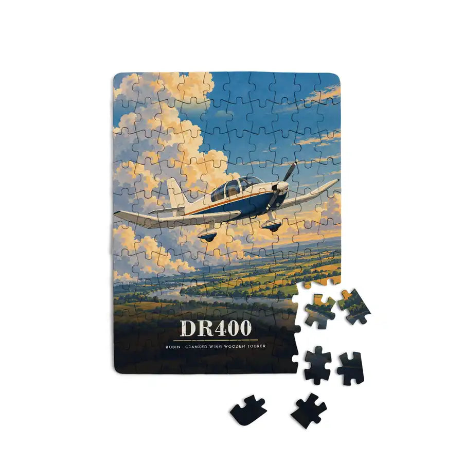 Robin DR400 - Vertical + Text - Canvas Puzzle