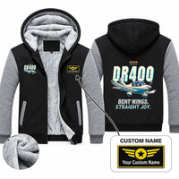 Thumbnail for Robin DR400 Zipped Sweatshirts - Cartoon + Name - Black & Gray