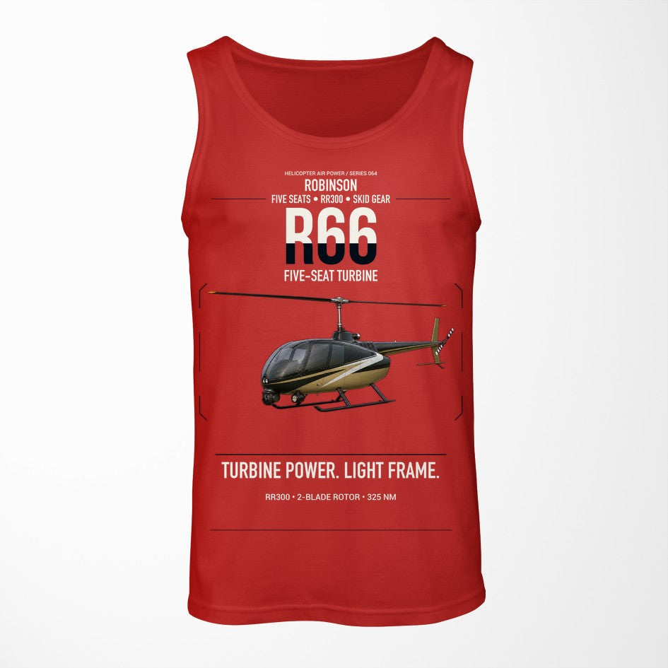 Robinson R66 design on red tank top
